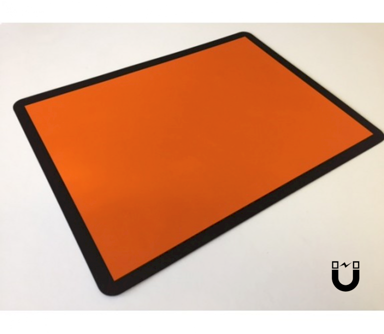 Orange fareskilt - magnetplade 30 × 40 cm