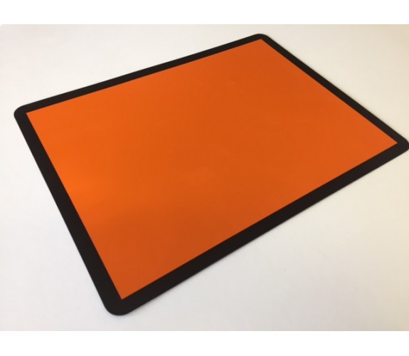 Orange fareskilt - aluplade 30 × 40 cm